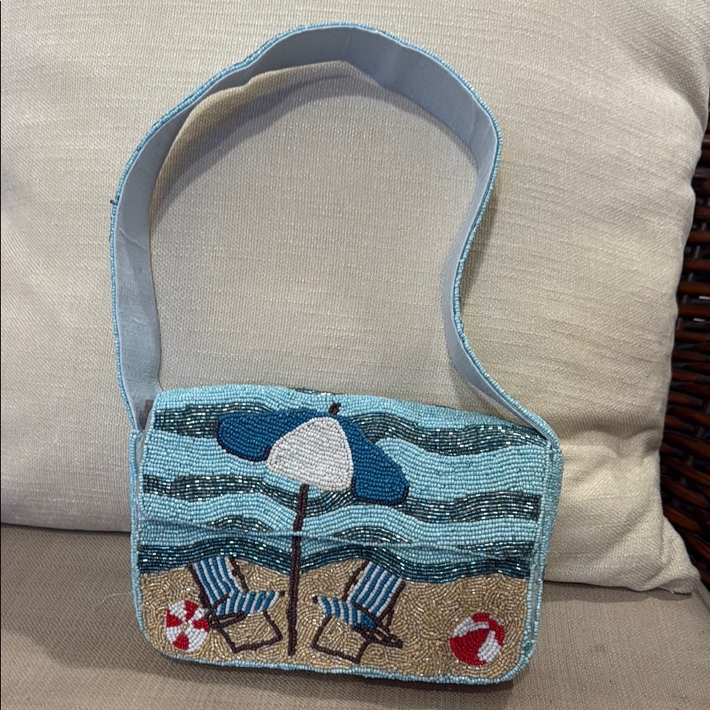 Beach-Themed Beaded Bag